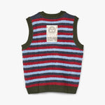 Brain Dead Teddy Fur Striped Vest / Brown Multi 5
