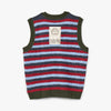 Brain Dead Teddy Fur Striped Vest / Brown Multi 5