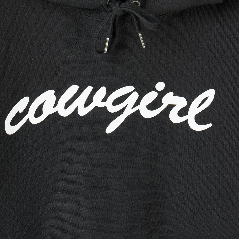 Cowgirl Big Script Pullover Hoodie Black Livestock