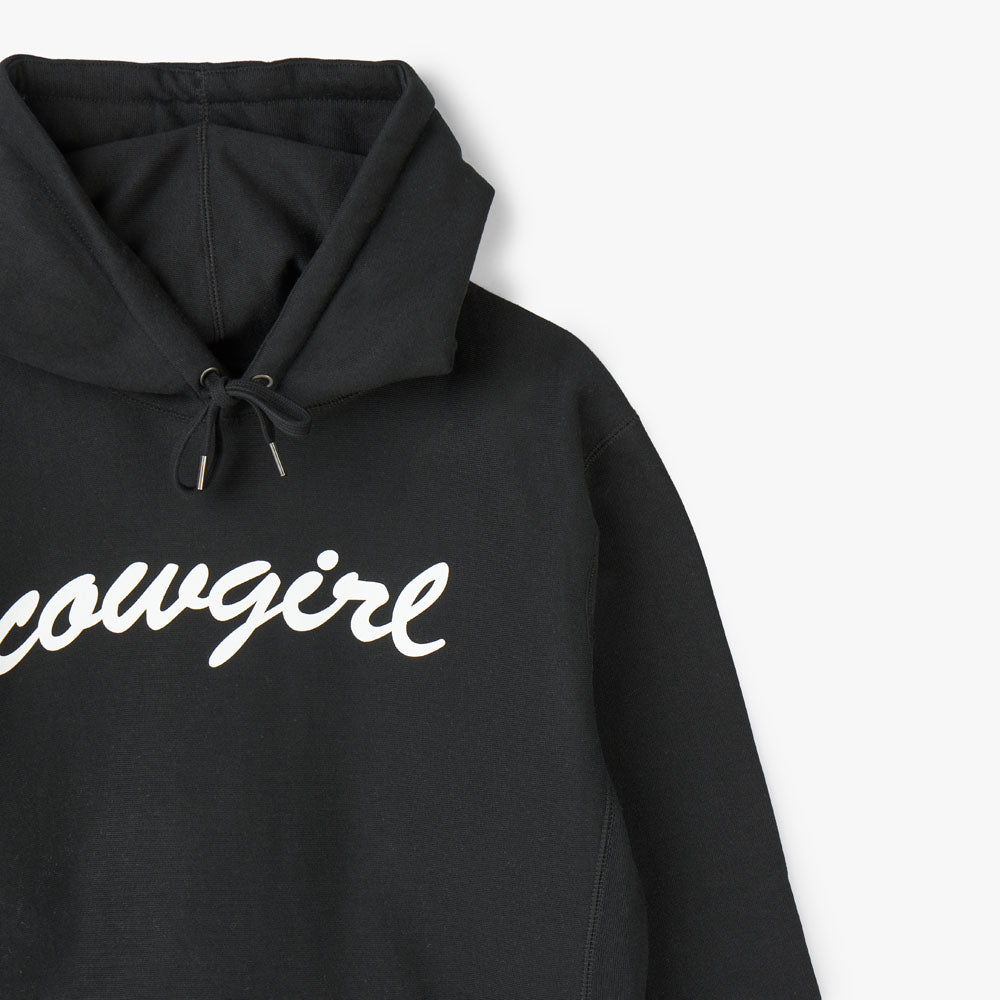 Cowgirl Big Script Pullover Hoodie Black Livestock
