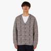 BEAMS PLUS Check Mohair Cardigan / Grey 1