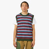 Brain Dead Teddy Fur Striped Vest / Brown Multi 1