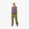 Brain Dead Teddy Fur Striped Vest / Brown Multi 9