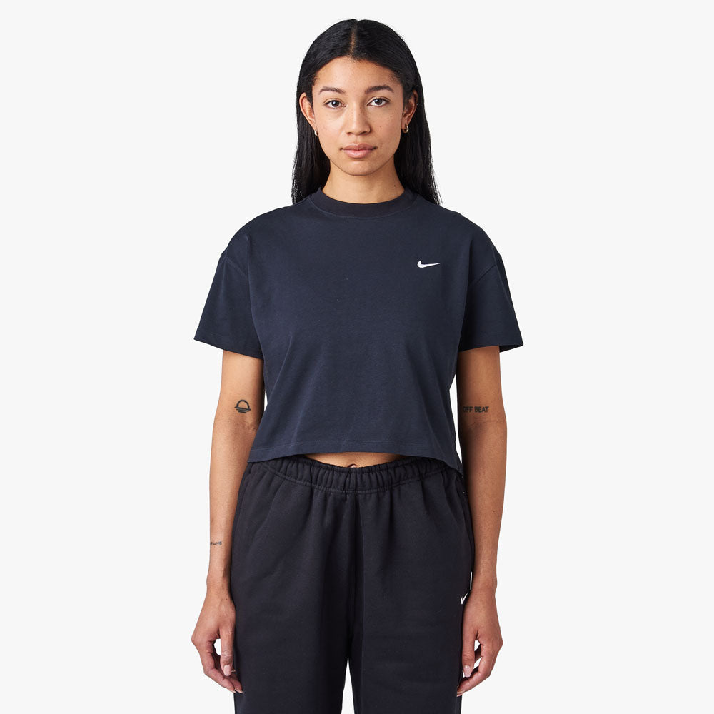 Nike Women's Solo Swoosh T-shirt Black / White 1