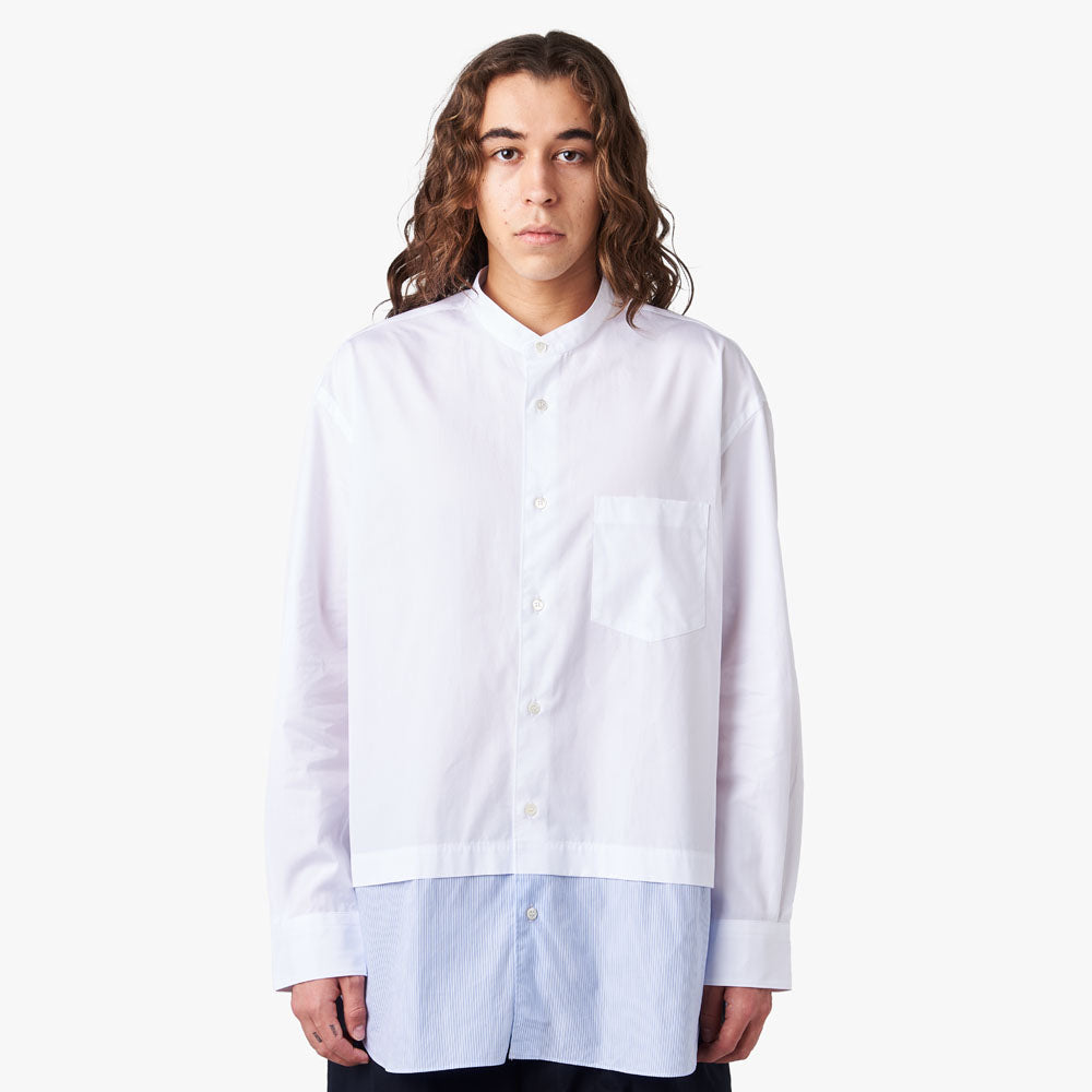 COMME des GARÇONS HOMME Panel Button Up Shirt / White 1