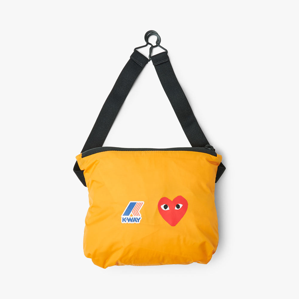 COMME des GARCONS PLAY x K Way Half Zip Hoodie Orange Livestock