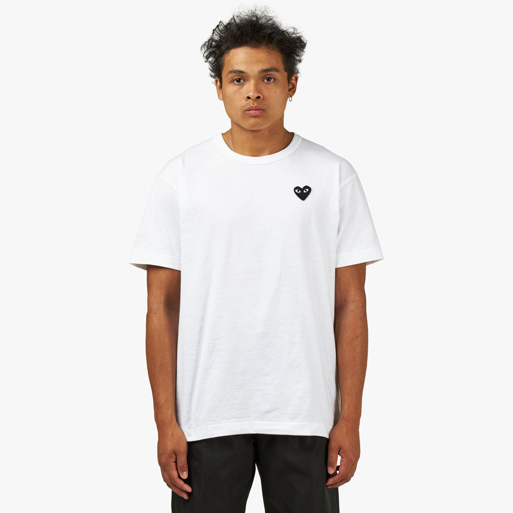 Shop Comme des Garçons PLAY Double Heart T-Shirt