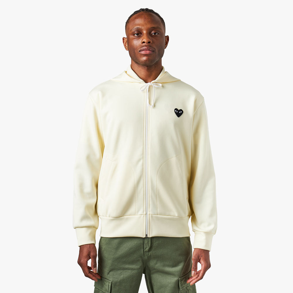 COMME des GARÇONS PLAY Big Heart Full Zip Hoodie / Ivory – Livestock