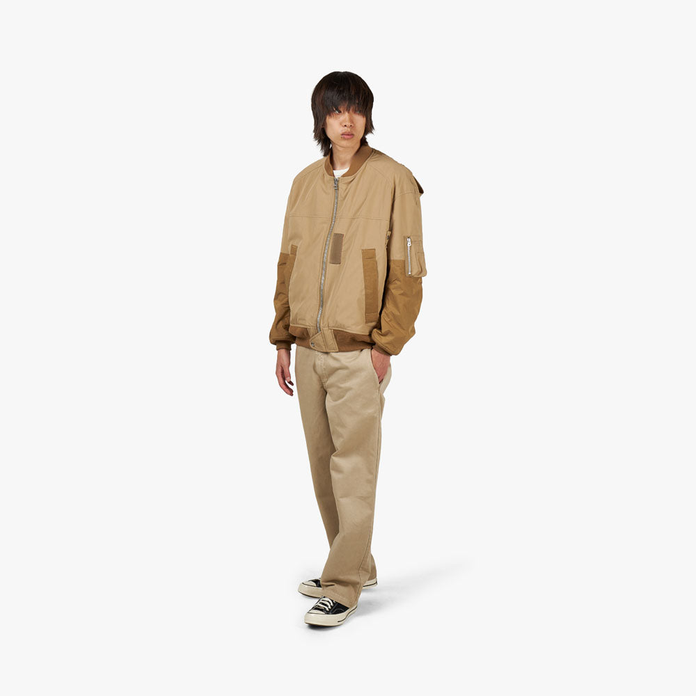 Junya Watanabe MAN Nylon Bomber Jacket Beige Livestock