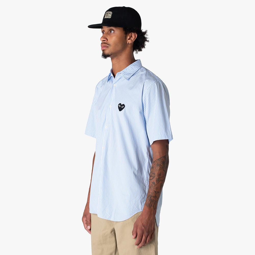 Comme des garcons shop striped short sleeve shirt