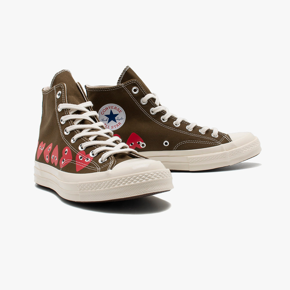 Converse x COMME des GARCONS PLAY Chuck Taylor Hi Khaki Livestock