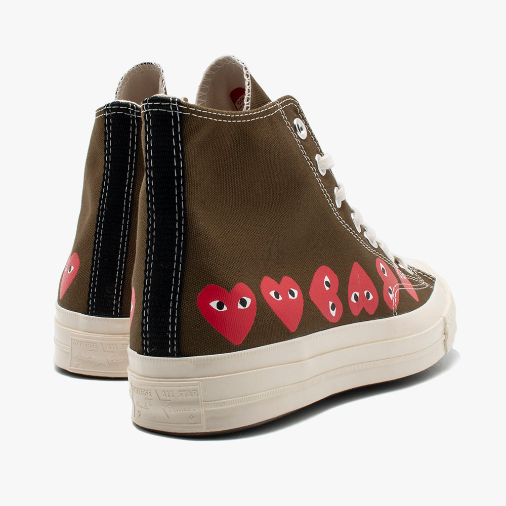 Converse x COMME des GAR ONS PLAY Chuck Taylor Hi Khaki