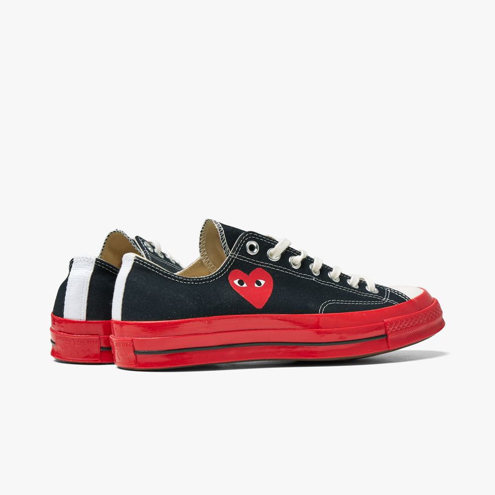 Converse x COMME des GAR ONS PLAY Chuck Taylor OX Black Red Sole