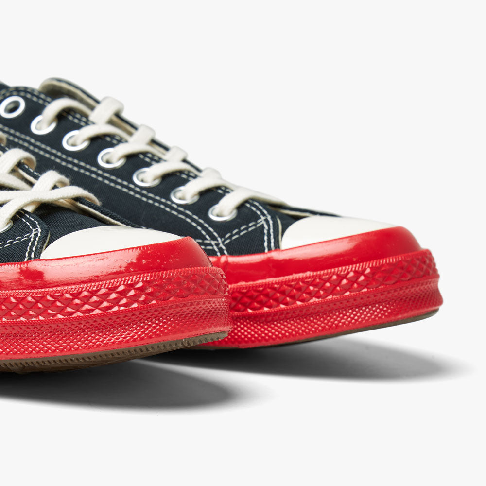Converse x COMME des GAR ONS PLAY Chuck Taylor OX Black Red Sole