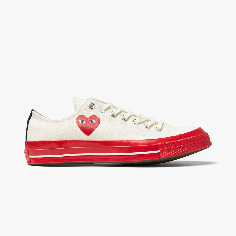 Converse x COMME des GARÇONS PLAY Chuck Taylor OX Off White / Red Sole