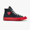 Converse x COMME des GARÇONS PLAY Chuck Taylor Hi Black / Red Sole - High Top  1