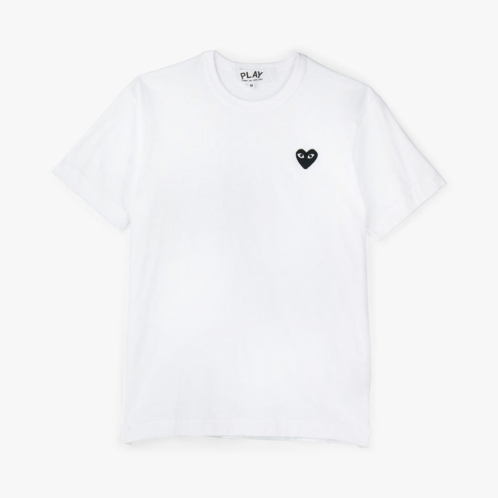 COMME des GARCONS PLAY Black Heart T Shirt White Livestock
