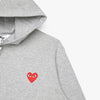 COMME des GARÇONS PLAY Red Heart Pullover Hoodie / Grey 6