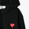 COMME des GARÇONS PLAY Red Heart Pullover Hoodie / Black 2