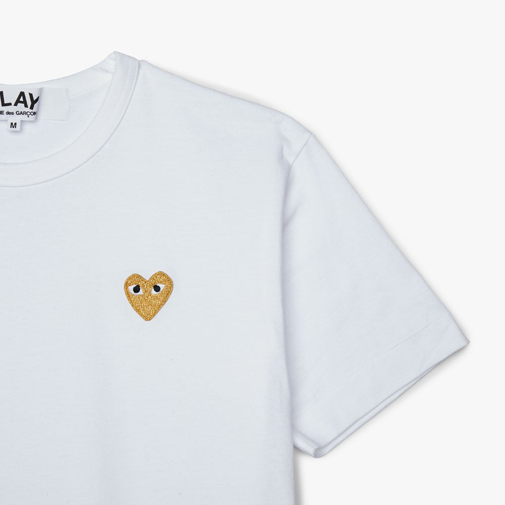 Cdg gold heart sale shirt