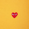COMME des GARCONS PLAY Small Red Heart T-Shirt / Yellow 7
