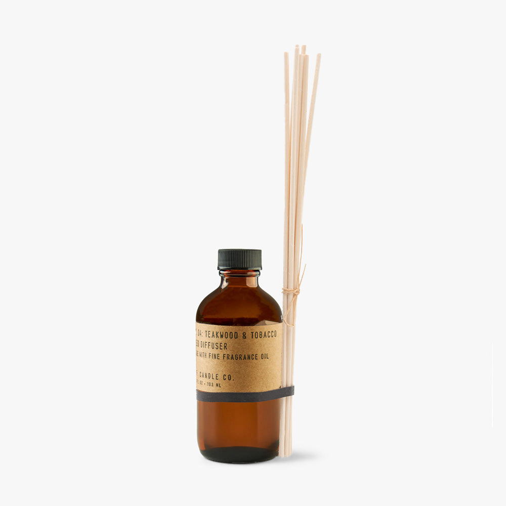 P.F Candle Co. 3.5oz Reed Diffuser / Teakwood & Tobacco 1