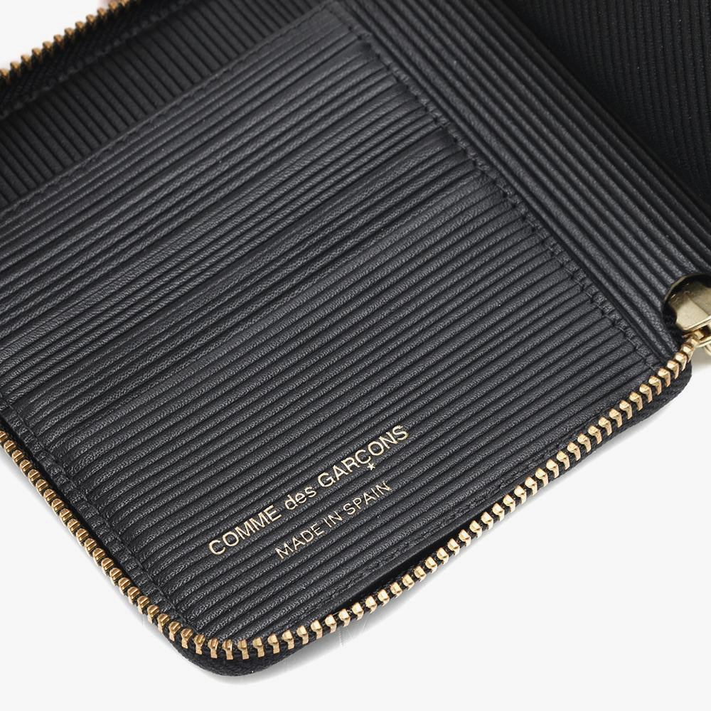 COMME des GAR ONS WALLET Intersection Zip Wallet Black Livestock