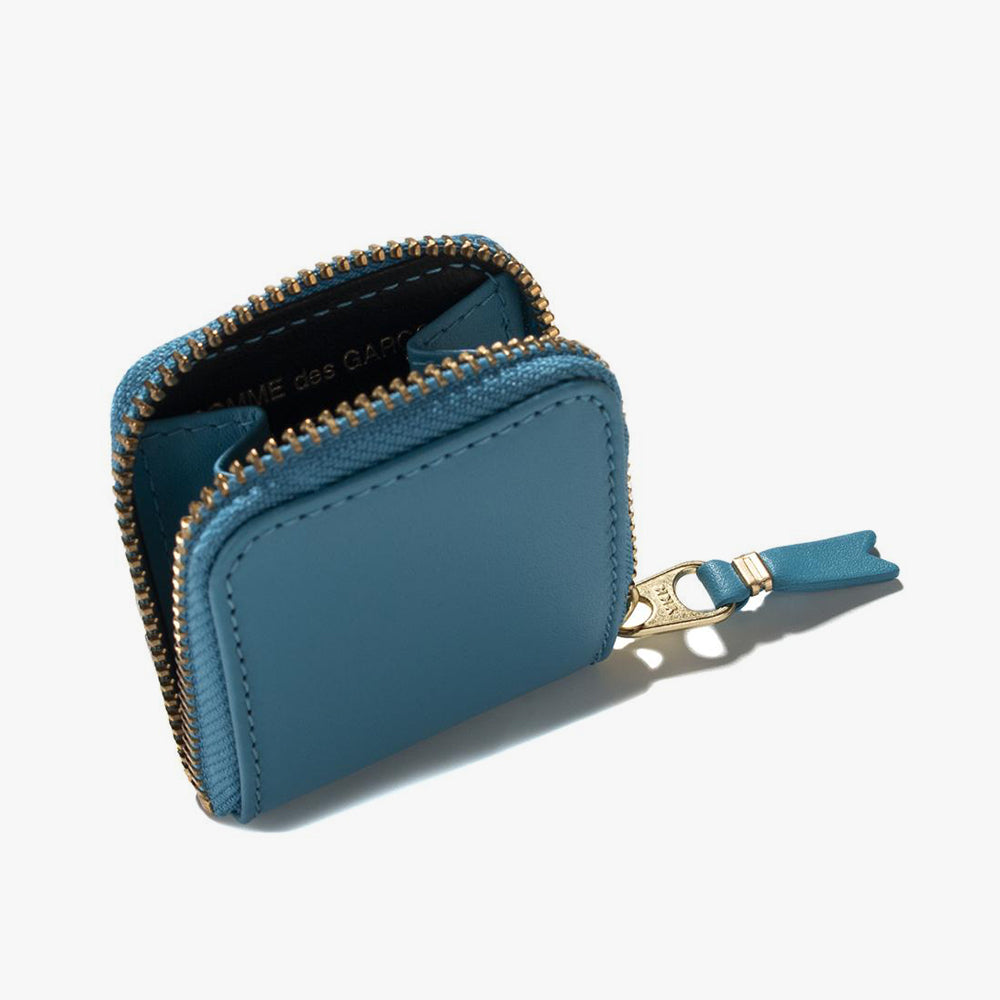 Comme des garcons zip wallet blue cheap