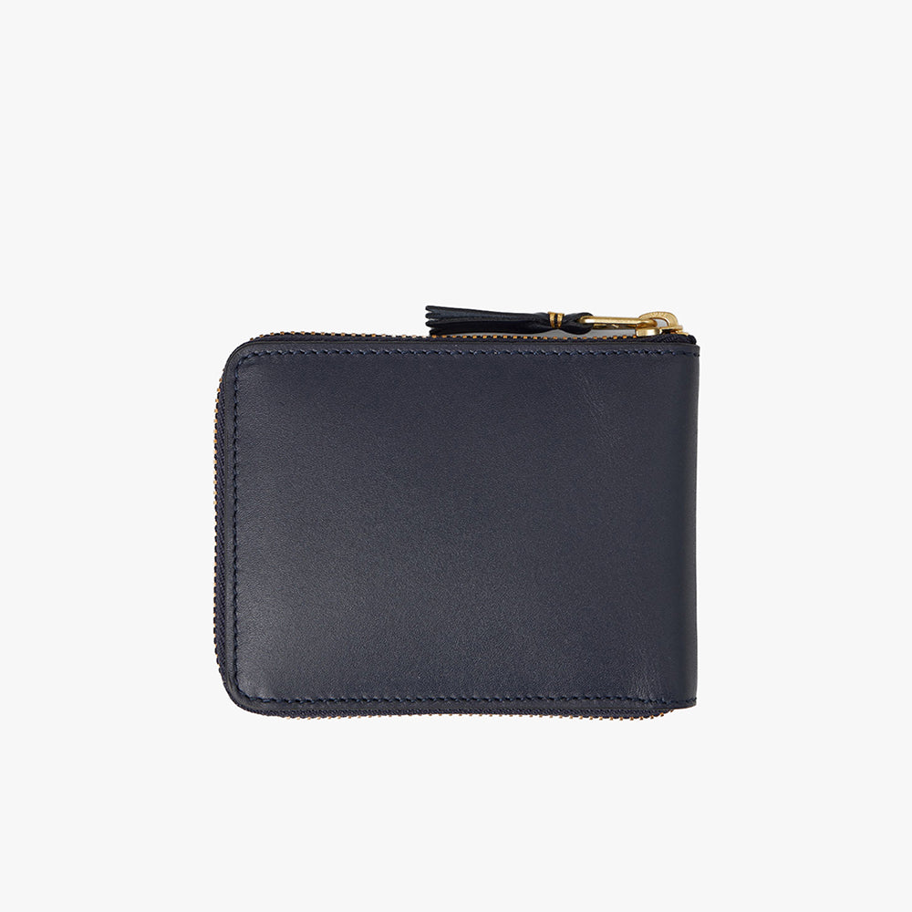 COMME des GAR ONS WALLET Classic Half Zip Wallet Navy