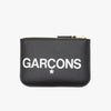 Portefeuille zippé à gros Logo de COMME des GARÇONS WALLET / Noir 1